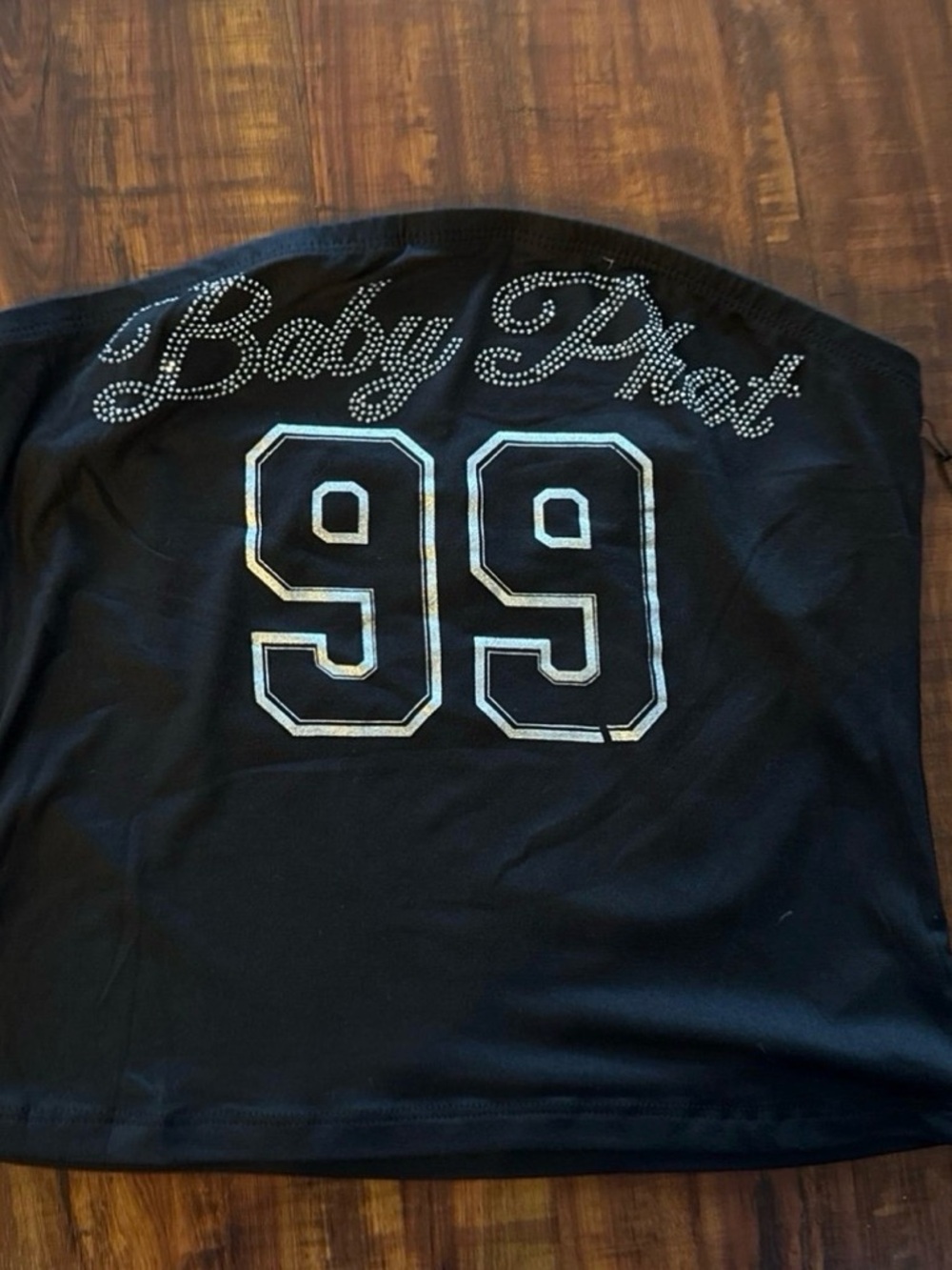 Baby Phat Black Rhinestone '99' Tee
